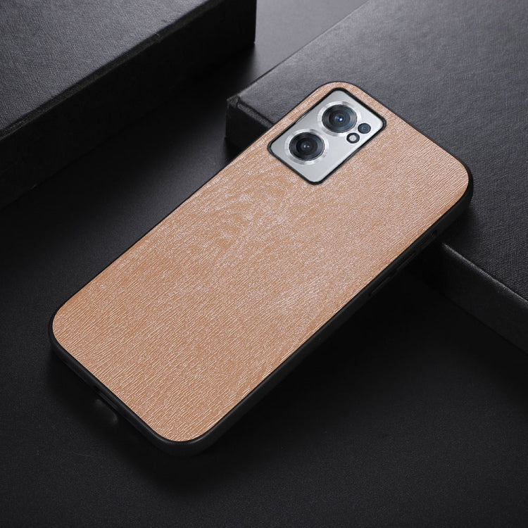 For OnePlus Nord CE 2 5G Wood Texture PU Phone Case