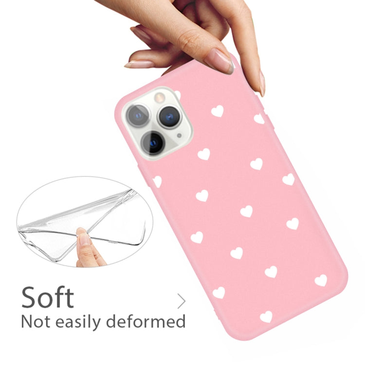 For iPhone 11 Pro Multiple Love-hearts Pattern Colorful Frosted TPU Phone Protective Case