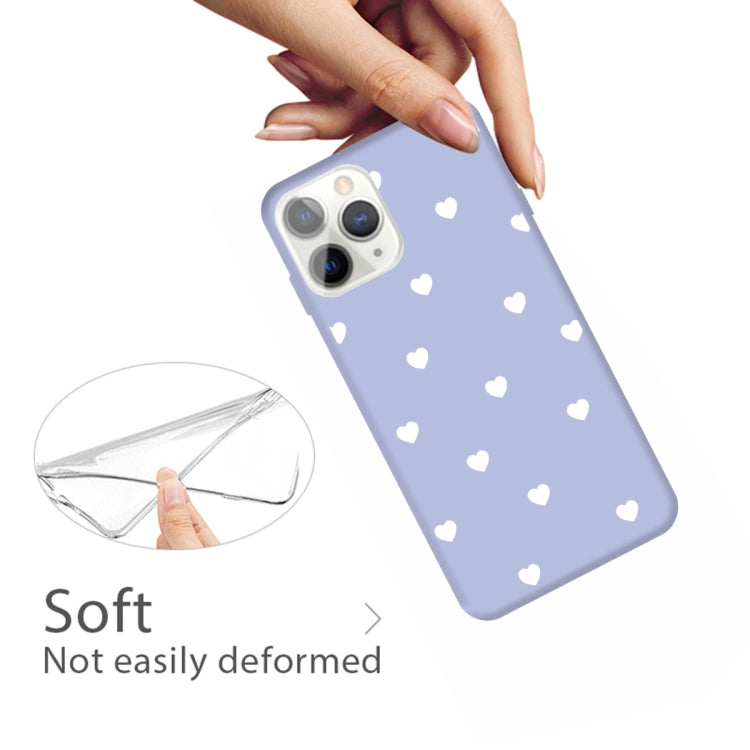 For iPhone 11 Pro Multiple Love-hearts Pattern Colorful Frosted TPU Phone Protective Case