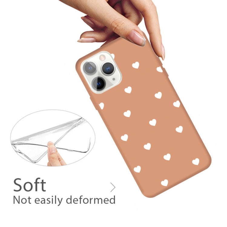 For iPhone 11 Pro Multiple Love-hearts Pattern Colorful Frosted TPU Phone Protective Case