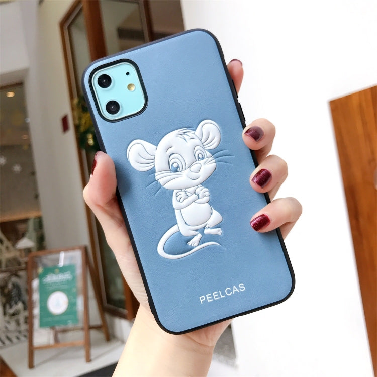 For iPhone 11 Pro peelcas Lucky Rat Pattern Luminous Shockproof TPU Protective Case