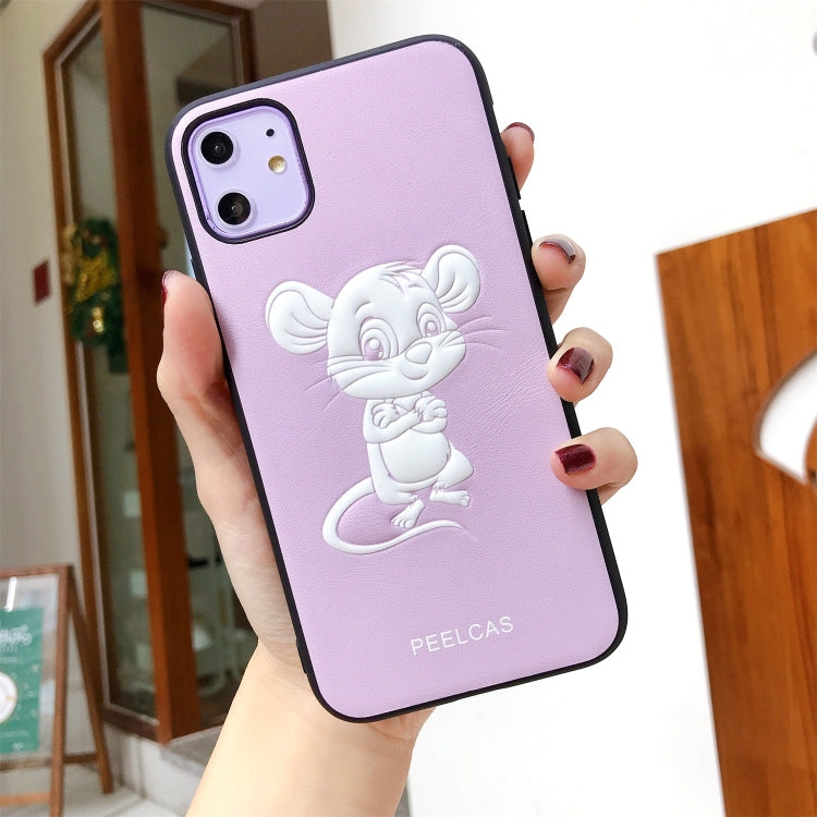 For iPhone 11 Pro peelcas Lucky Rat Pattern Luminous Shockproof TPU Protective Case