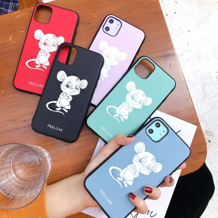 For iPhone 11 Pro Max peelcas Lucky Rat Pattern Luminous Shockproof TPU Protective Case