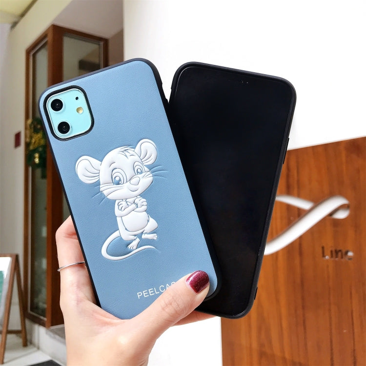 For iPhone 11 Pro Max peelcas Lucky Rat Pattern Luminous Shockproof TPU Protective Case