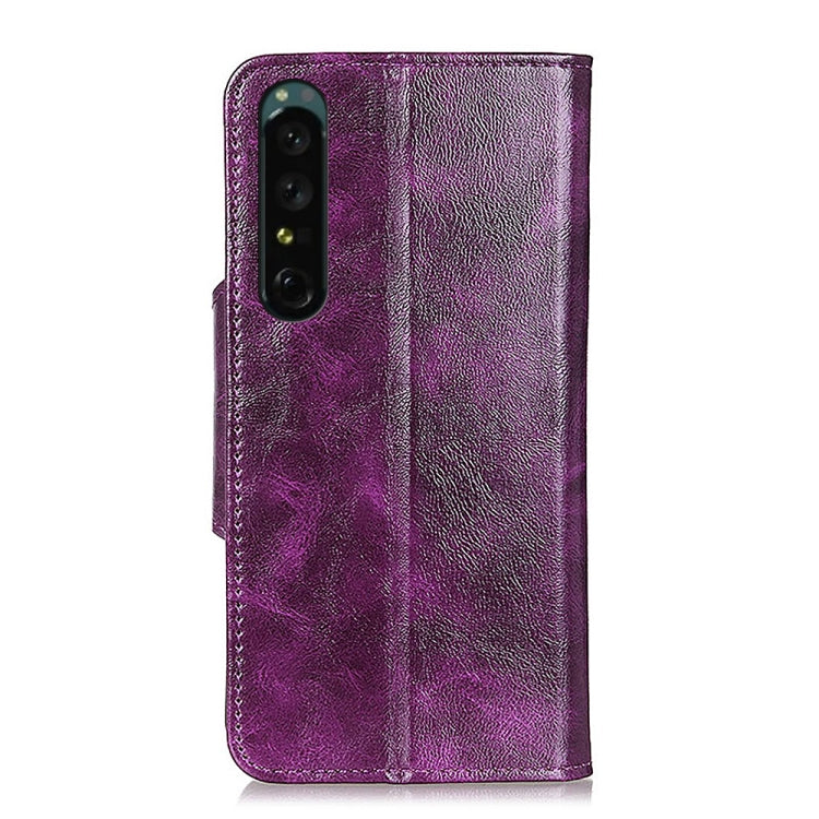 For Sony Xperia 1 IV Crazy Horse Texture Magnetic Buckle Leather Phone Case