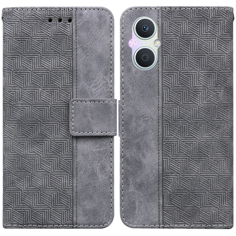 For OPPO A96 5G / Reno7 Z 5G Geometric Embossed Leather Phone Case