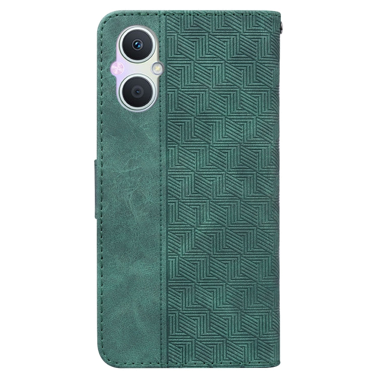 For OPPO A96 5G / Reno7 Z 5G Geometric Embossed Leather Phone Case