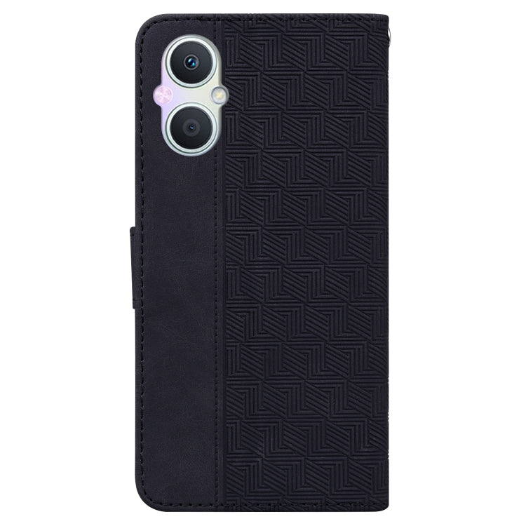 For OPPO A96 5G / Reno7 Z 5G Geometric Embossed Leather Phone Case