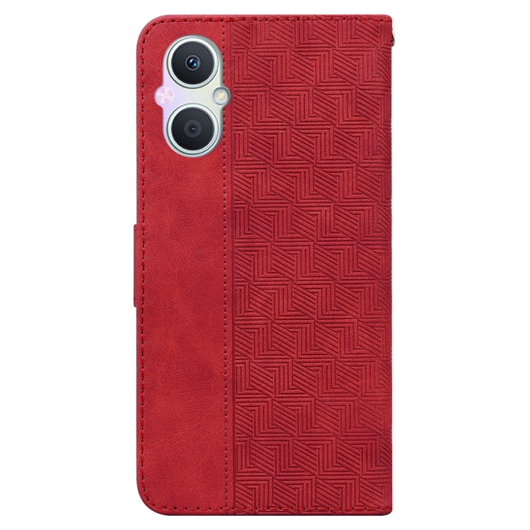 For OPPO A96 5G / Reno7 Z 5G Geometric Embossed Leather Phone Case