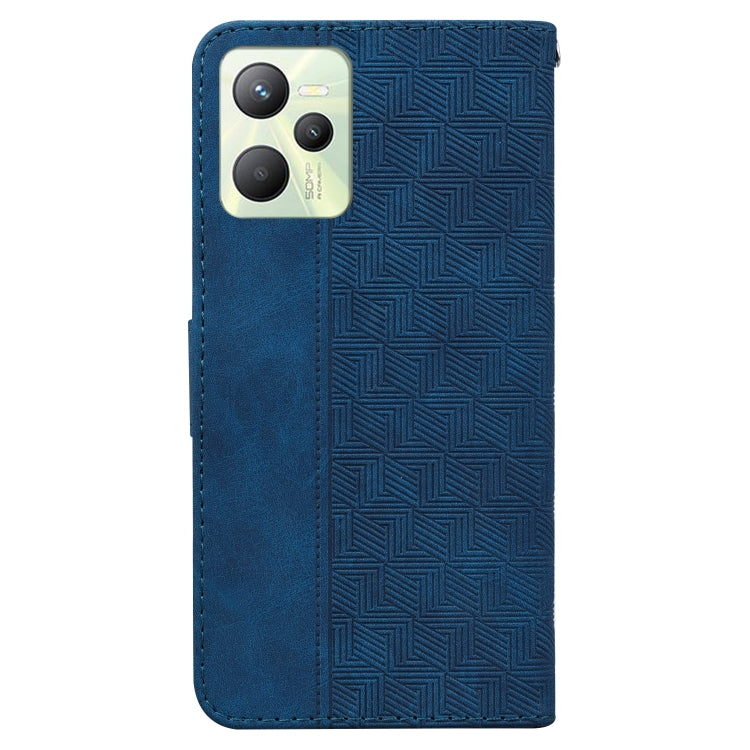 For OPPO Realme C35 Geometric Embossed Leather Phone Case