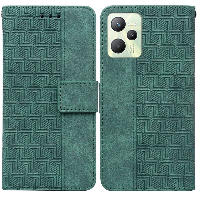 For OPPO Realme C35 Geometric Embossed Leather Phone Case