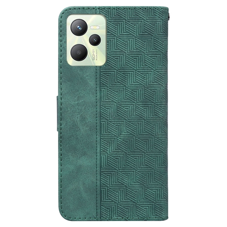 For OPPO Realme C35 Geometric Embossed Leather Phone Case