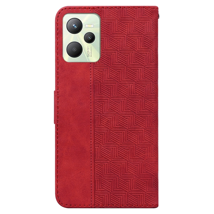 For OPPO Realme C35 Geometric Embossed Leather Phone Case