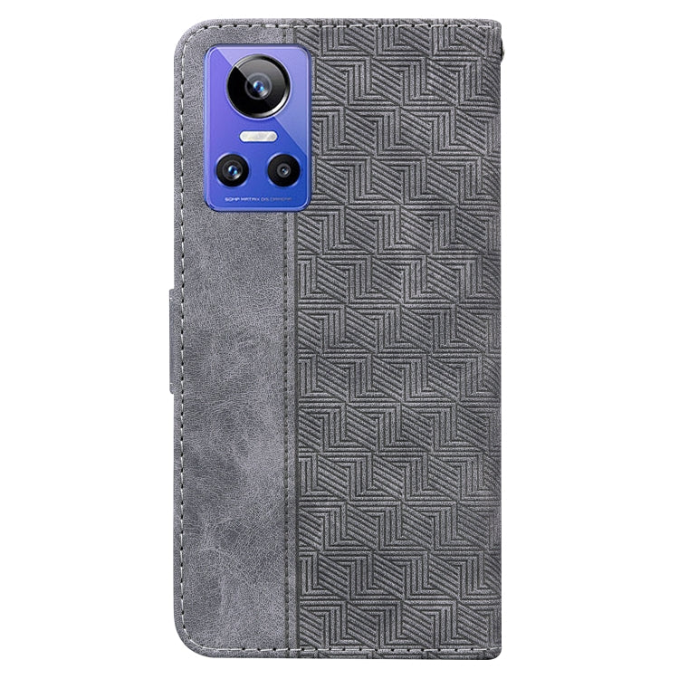 For OPPO Realme GT Neo3 Geometric Embossed Leather Phone Case