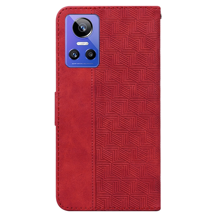 For OPPO Realme GT Neo3 Geometric Embossed Leather Phone Case