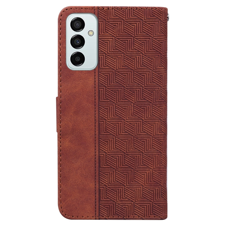For Samsung Galaxy M23 / F23 Geometric Embossed Leather Phone Case
