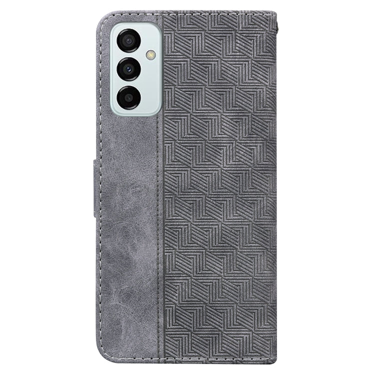 For Samsung Galaxy M23 / F23 Geometric Embossed Leather Phone Case