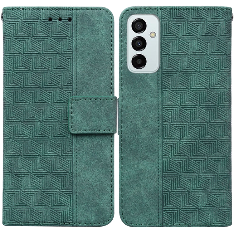 For Samsung Galaxy M23 / F23 Geometric Embossed Leather Phone Case