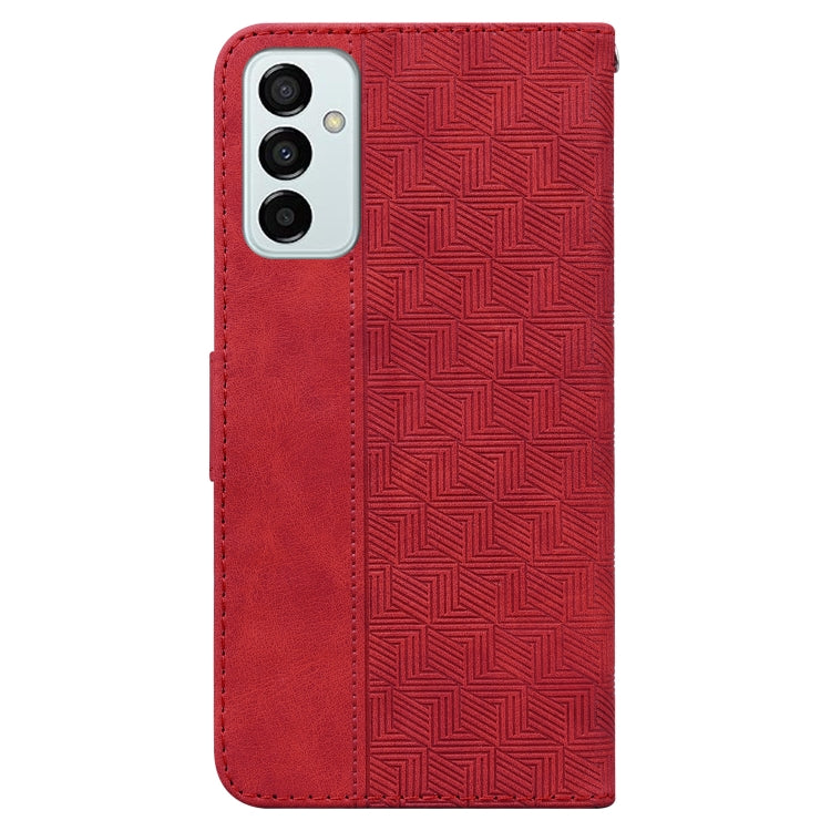For Samsung Galaxy M23 / F23 Geometric Embossed Leather Phone Case