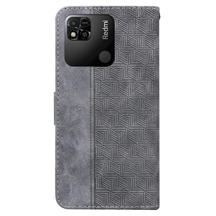 For Xiaomi Redmi 10A Geometric Embossed Leather Phone Case