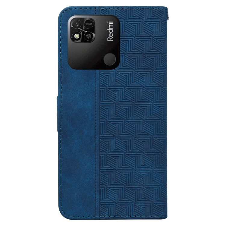 For Xiaomi Redmi 10A Geometric Embossed Leather Phone Case