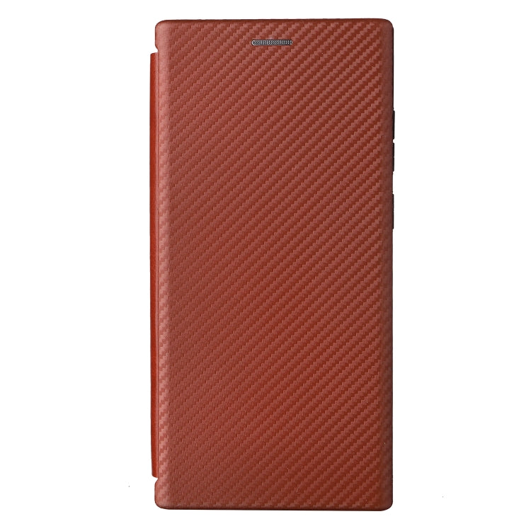 For Samsung Galaxy S22 Ultra 5G Carbon Fiber Texture Horizontal Flip Leather Phone Case