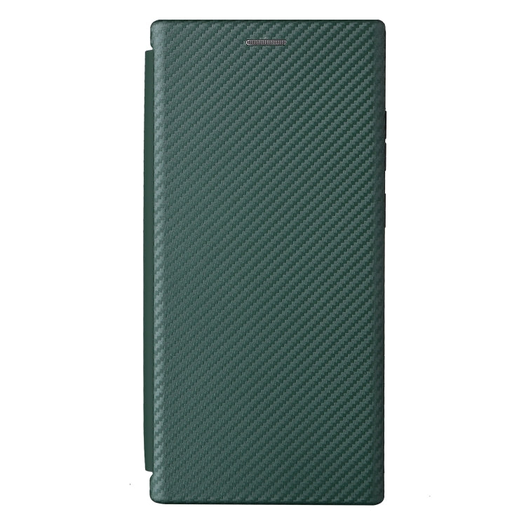 For Samsung Galaxy S22 Ultra 5G Carbon Fiber Texture Horizontal Flip Leather Phone Case