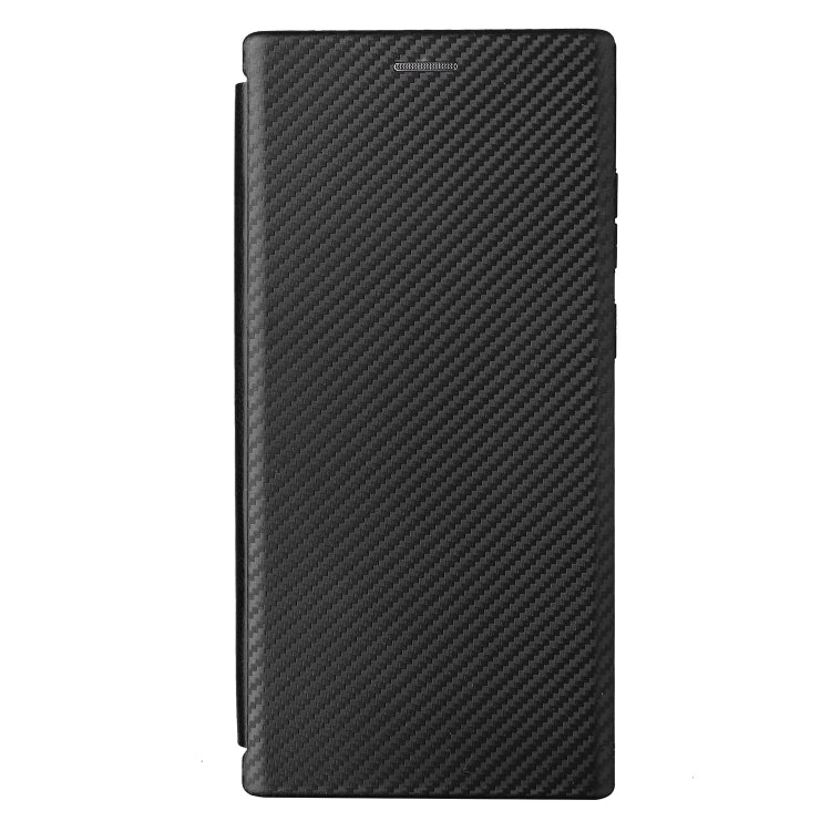 For Samsung Galaxy S22 Ultra 5G Carbon Fiber Texture Horizontal Flip Leather Phone Case