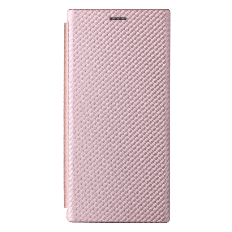 For Samsung Galaxy S22 Ultra 5G Carbon Fiber Texture Horizontal Flip Leather Phone Case