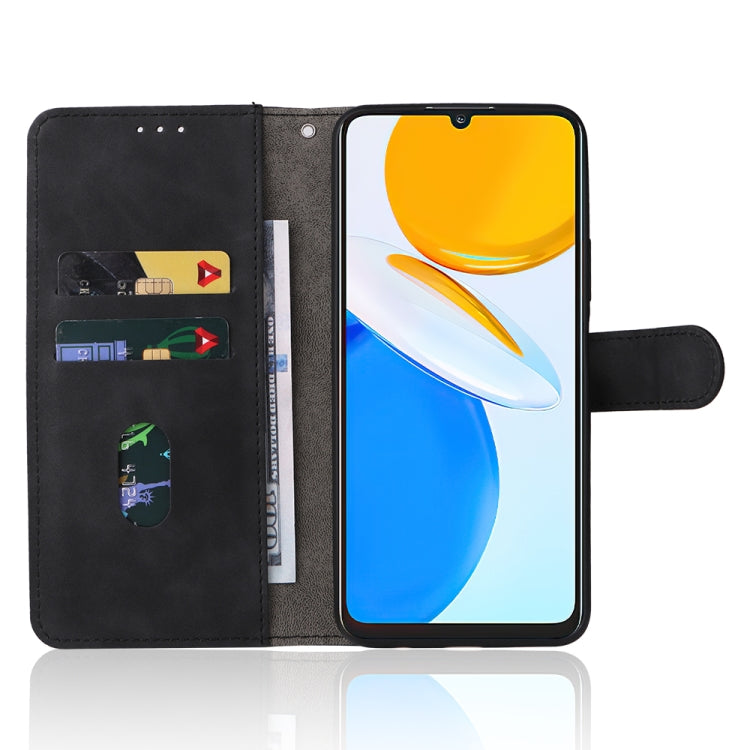 For Honor X7 Skin Feel Magnetic Buckle Calf Texture PU Phone Case