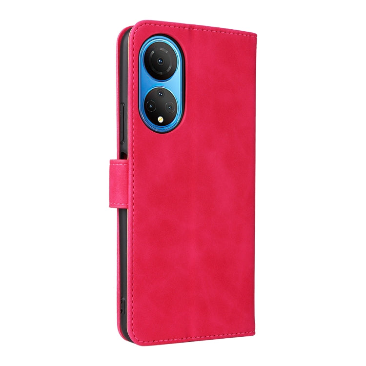 For Honor X7 Skin Feel Magnetic Buckle Calf Texture PU Phone Case
