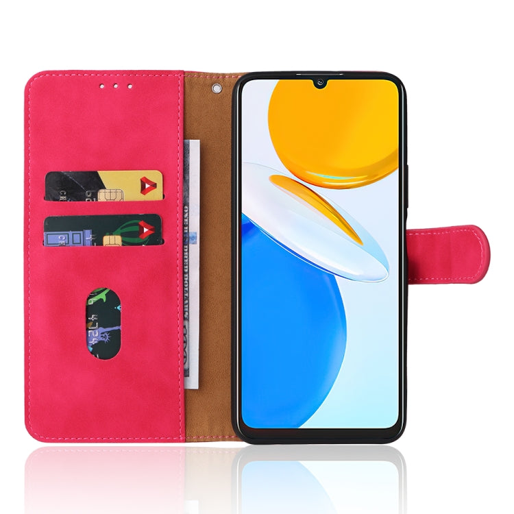 For Honor X7 Skin Feel Magnetic Buckle Calf Texture PU Phone Case