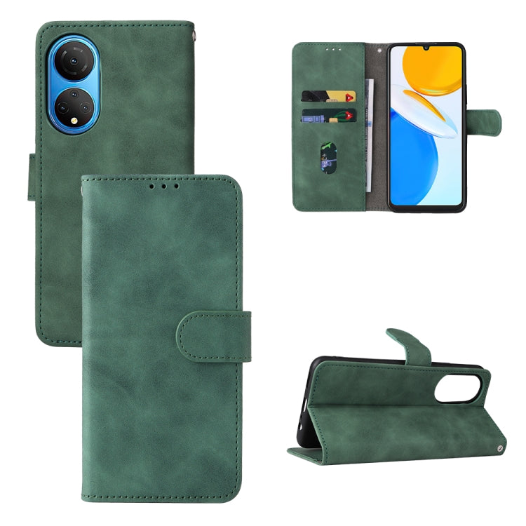 For Honor X7 Skin Feel Magnetic Buckle Calf Texture PU Phone Case