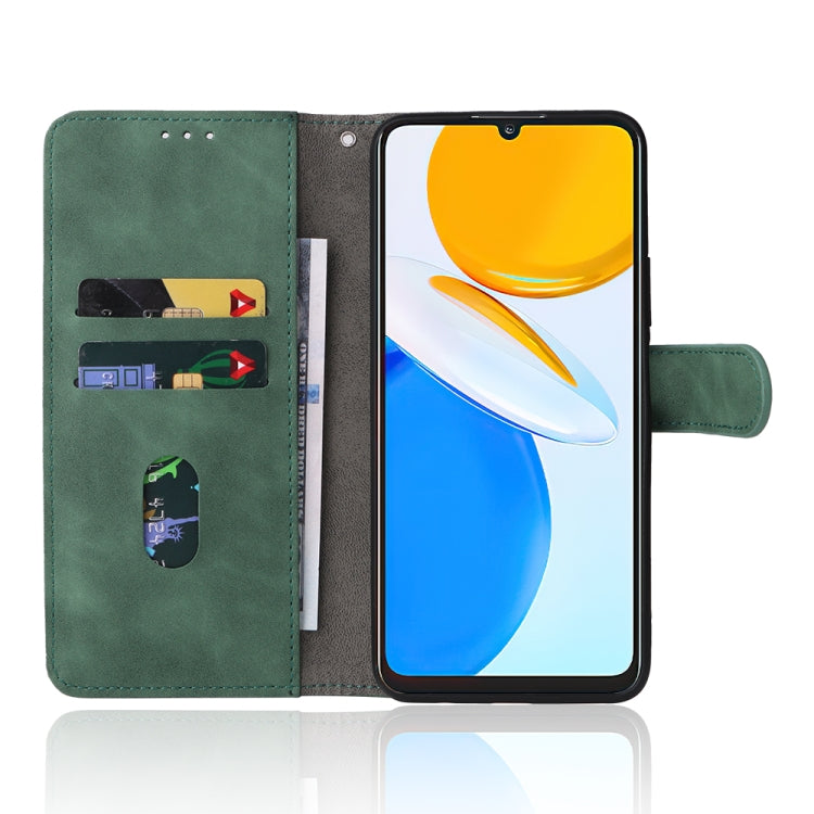 For Honor X7 Skin Feel Magnetic Buckle Calf Texture PU Phone Case