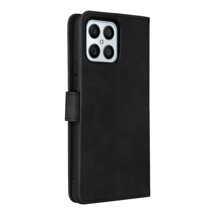 For Honor X8 Skin Feel Magnetic Buckle Calf Texture PU Phone Case