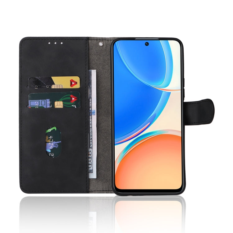 For Honor X8 Skin Feel Magnetic Buckle Calf Texture PU Phone Case