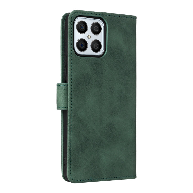 For Honor X8 Skin Feel Magnetic Buckle Calf Texture PU Phone Case