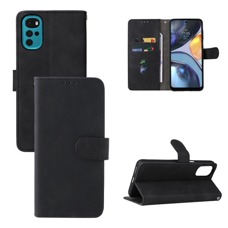 For Motorola Moto G22 Skin Feel Magnetic Buckle Calf Texture PU Phone Case