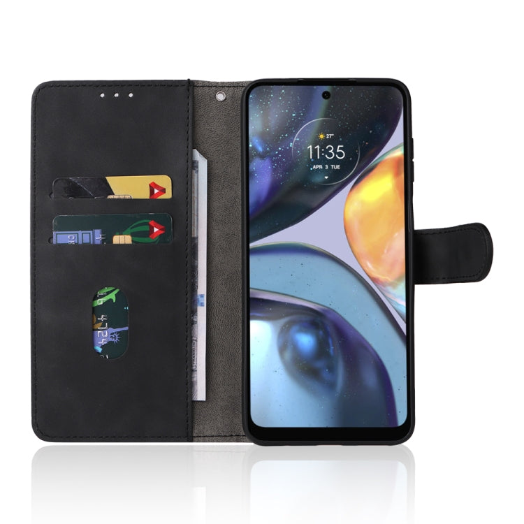 For Motorola Moto G22 Skin Feel Magnetic Buckle Calf Texture PU Phone Case