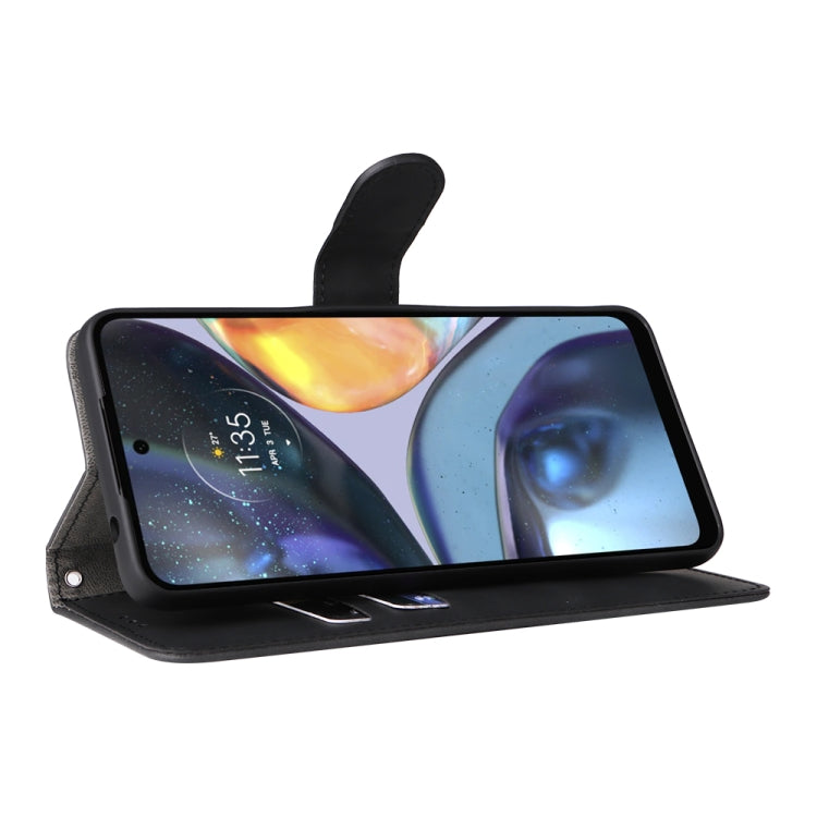 For Motorola Moto G22 Skin Feel Magnetic Buckle Calf Texture PU Phone Case