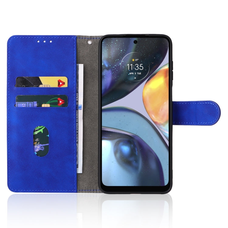 For Motorola Moto G22 Skin Feel Magnetic Buckle Calf Texture PU Phone Case