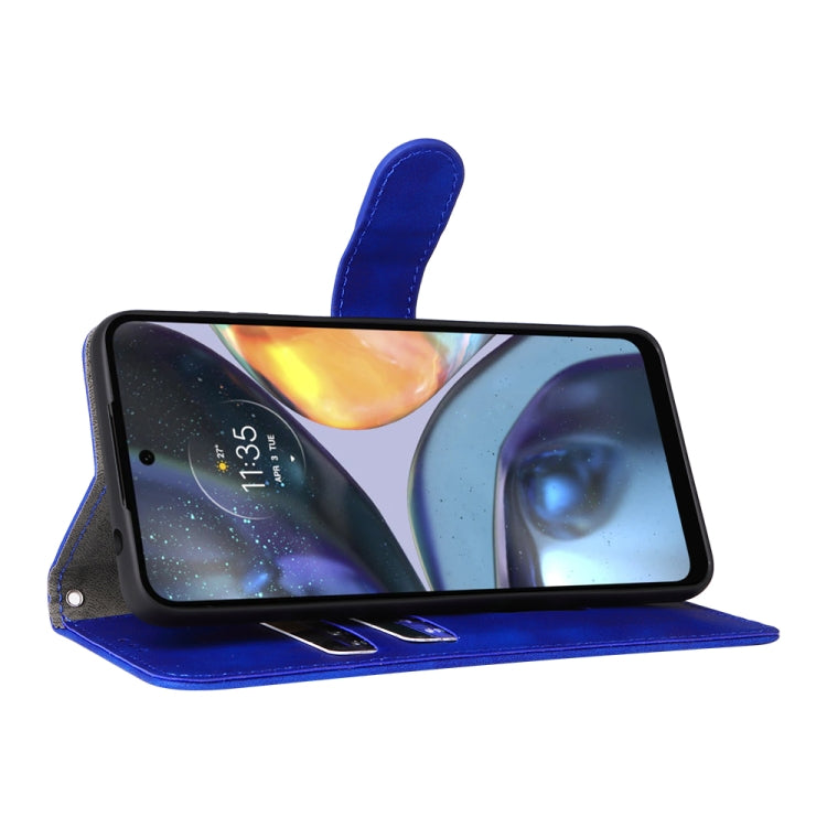 For Motorola Moto G22 Skin Feel Magnetic Buckle Calf Texture PU Phone Case
