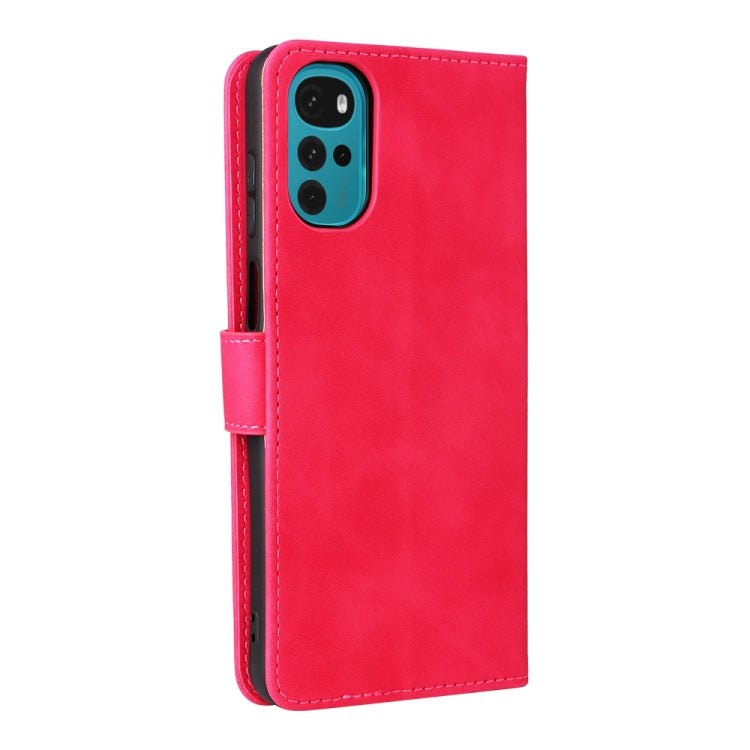 For Motorola Moto G22 Skin Feel Magnetic Buckle Calf Texture PU Phone Case