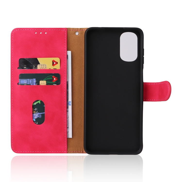 For Motorola Moto G22 Skin Feel Magnetic Buckle Calf Texture PU Phone Case