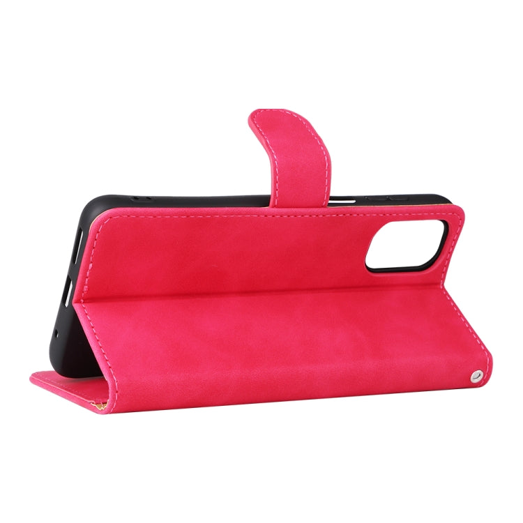 For Motorola Moto G22 Skin Feel Magnetic Buckle Calf Texture PU Phone Case