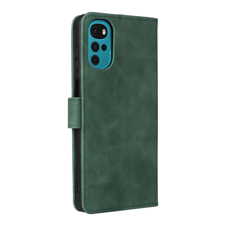 For Motorola Moto G22 Skin Feel Magnetic Buckle Calf Texture PU Phone Case