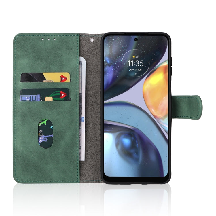 For Motorola Moto G22 Skin Feel Magnetic Buckle Calf Texture PU Phone Case