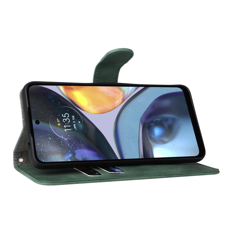 For Motorola Moto G22 Skin Feel Magnetic Buckle Calf Texture PU Phone Case