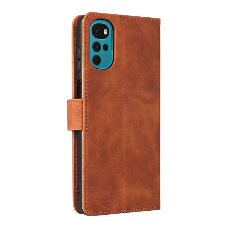 For Motorola Moto G22 Skin Feel Magnetic Buckle Calf Texture PU Phone Case
