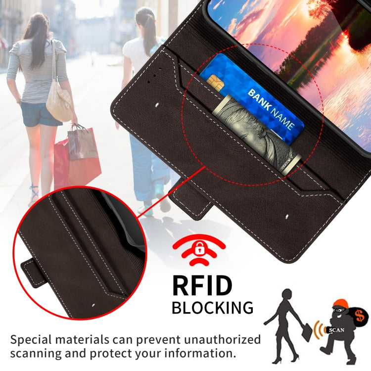 For OPPO A94 5G Stitching Side-Magnetic RFID Leather Phone Case
